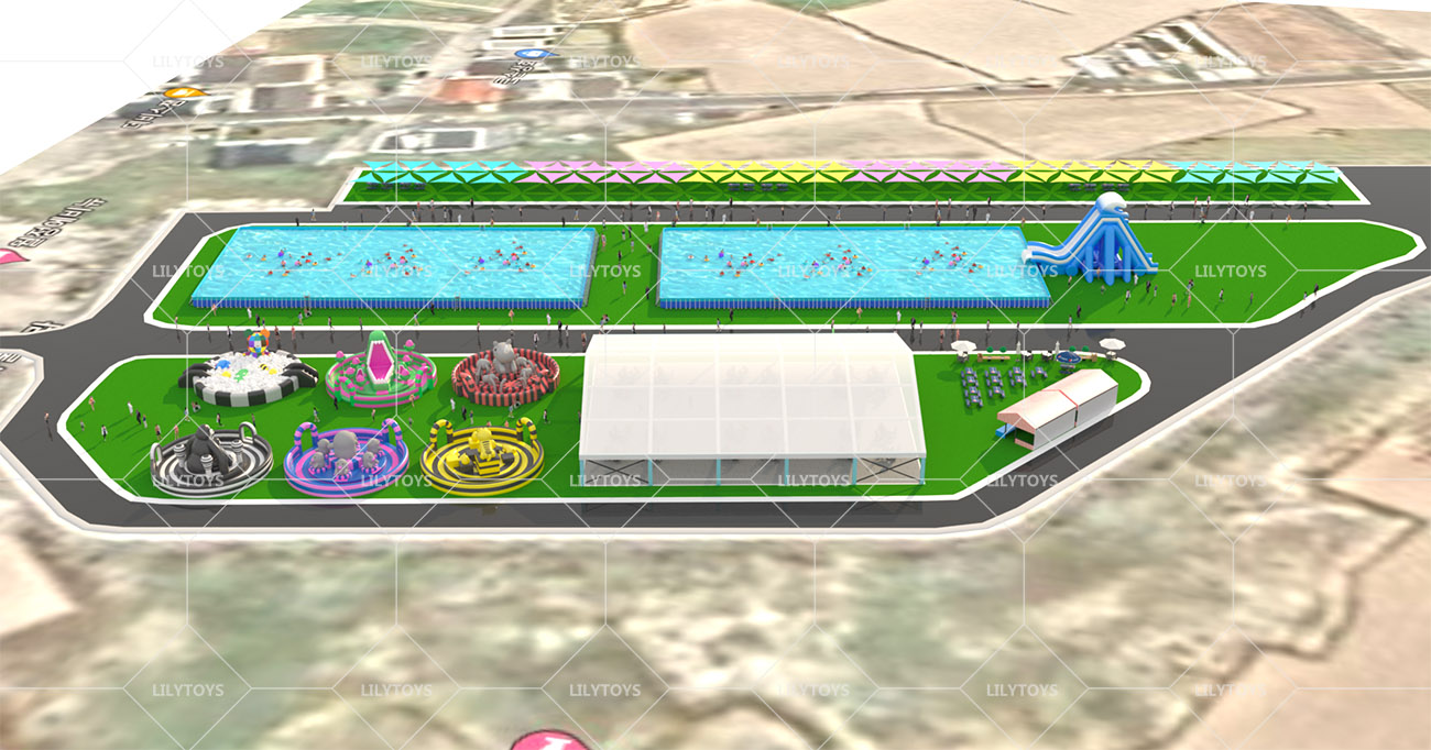 Inflatable ground Water park -15