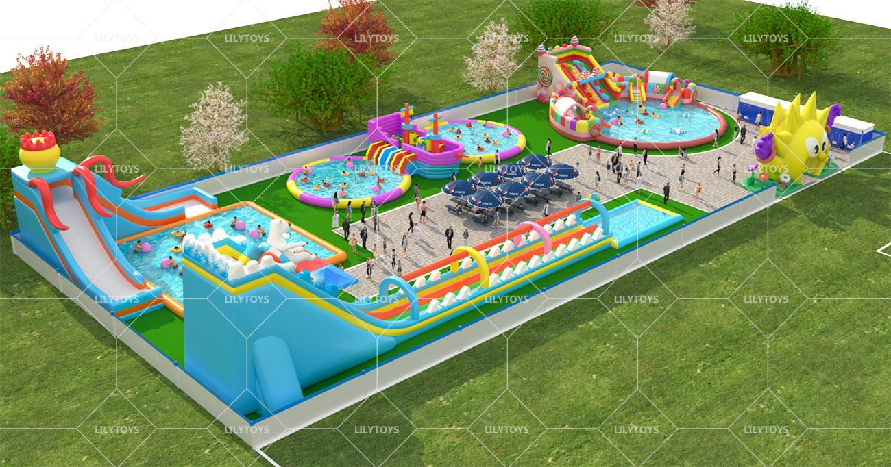 Inflatable ground Water park -16