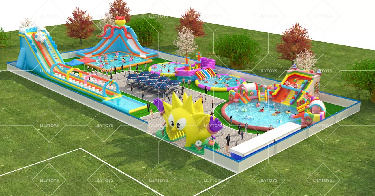Inflatable ground Water park -16