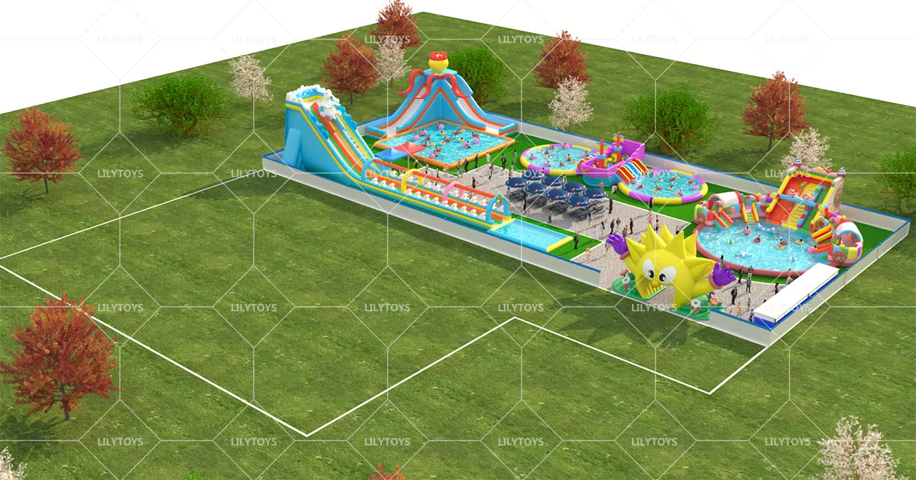 Inflatable ground Water park -16