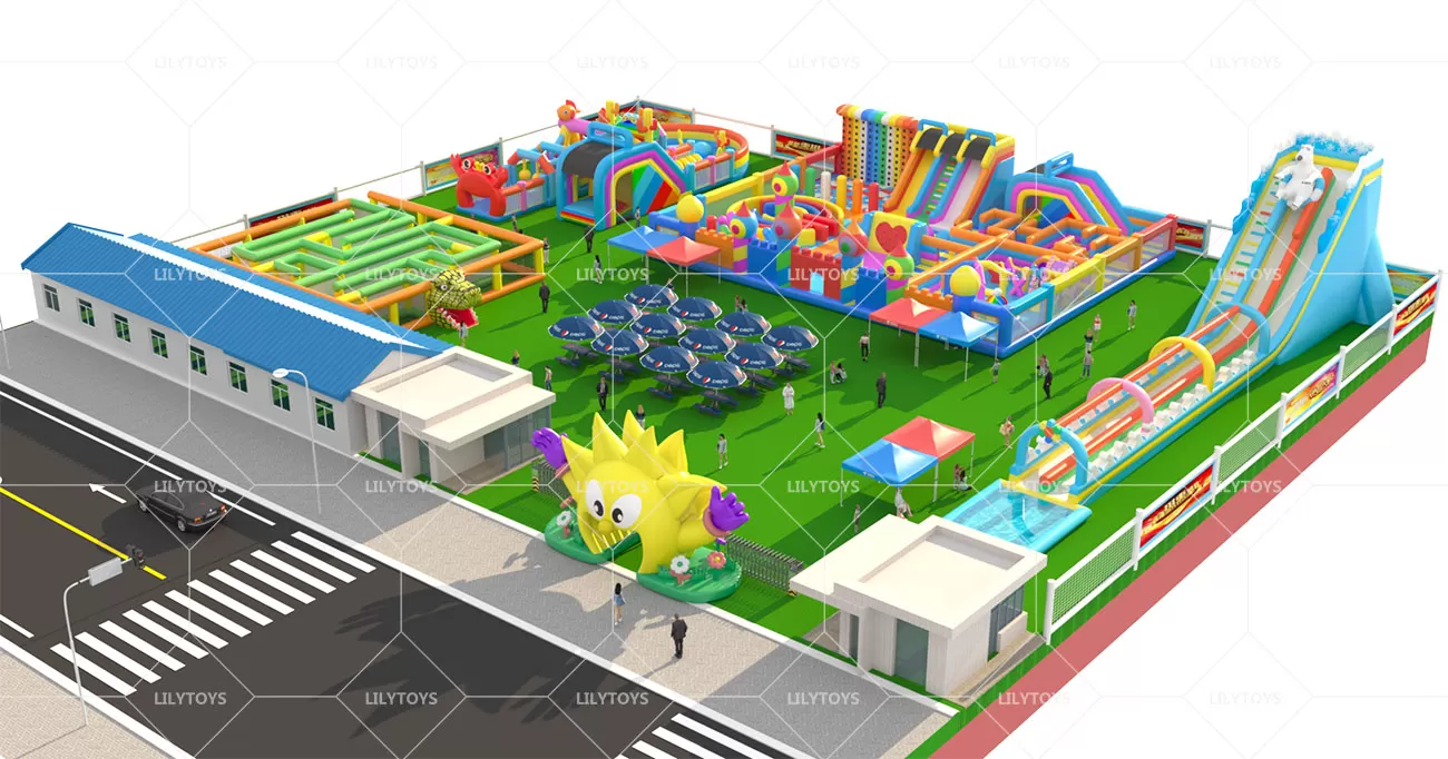 Inflatable ground Water park -18