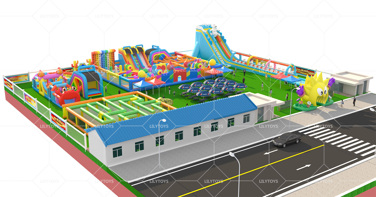 Inflatable ground Water park -18