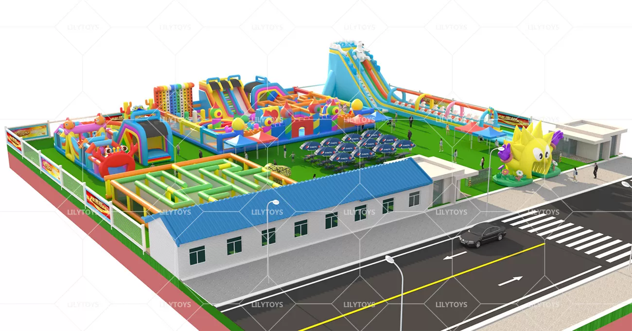 Inflatable ground Water park -18