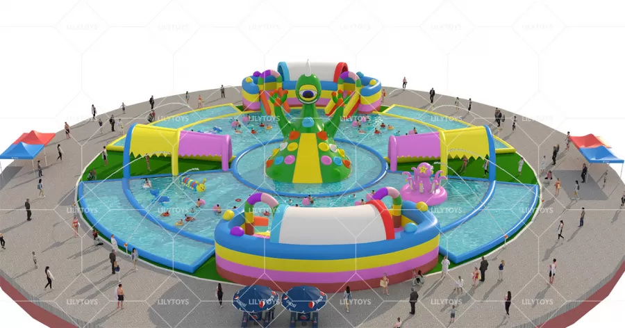 Inflatable ground Water park -19