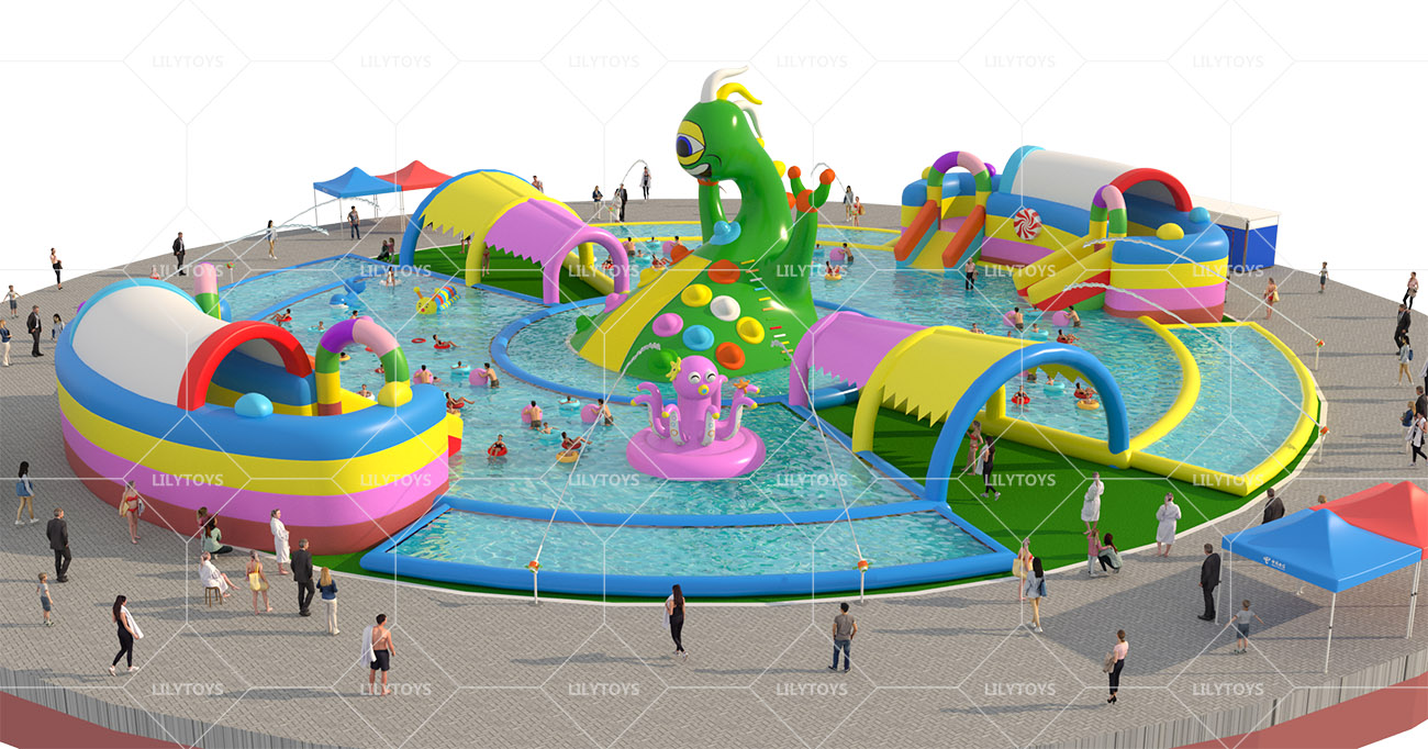 Inflatable ground Water park -19