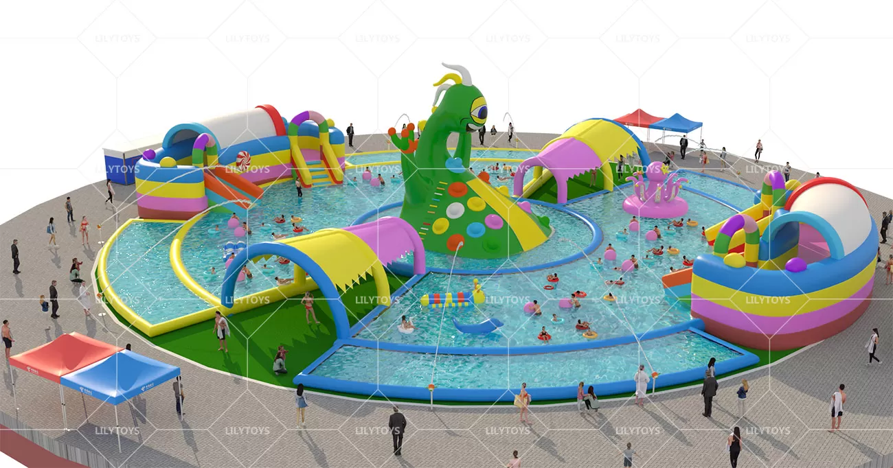 Inflatable ground Water park -19