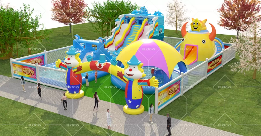 Inflatable ground Water park -25x20