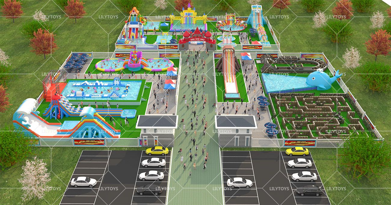 Inflatable ground Water park -21