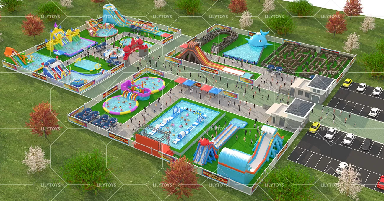 Inflatable ground Water park -21