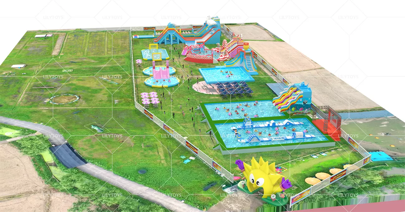 Inflatable ground Water park -22