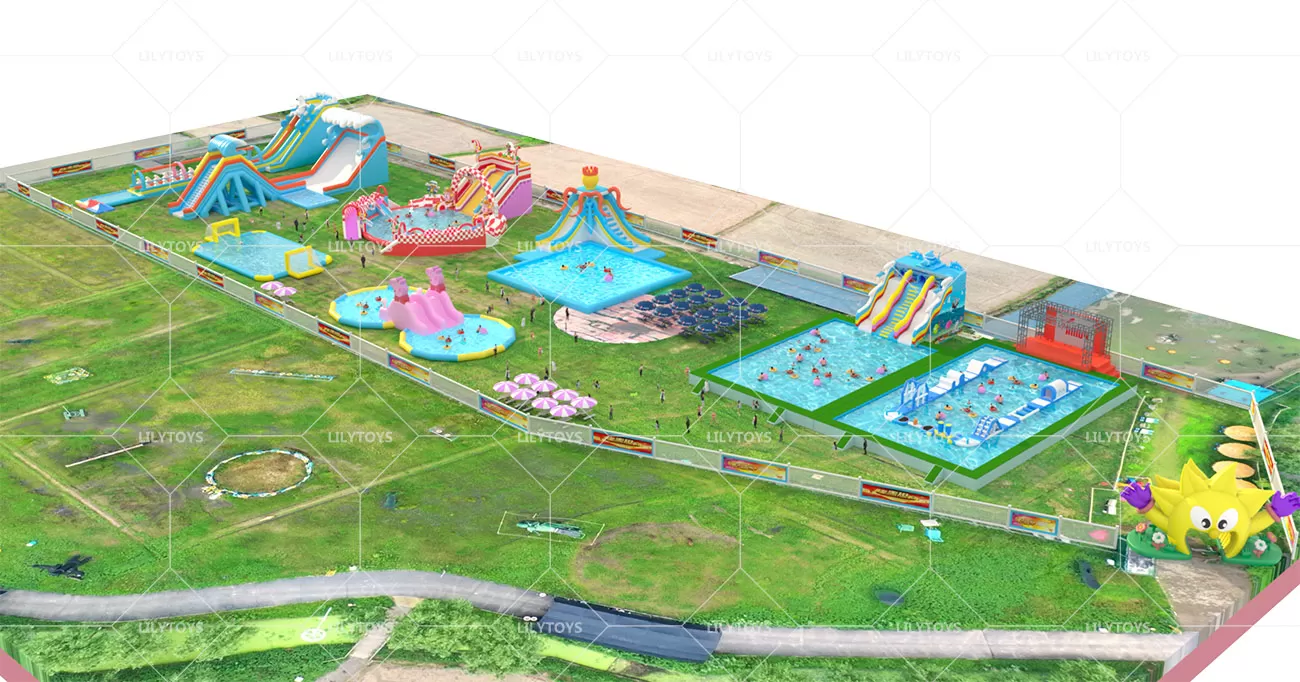 Inflatable ground Water park -22