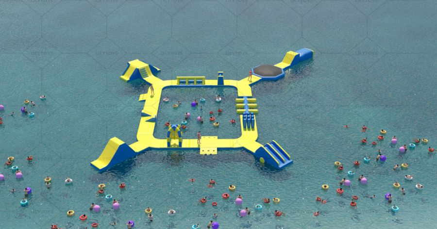 inflatable water park aqua park obstacle for lake
