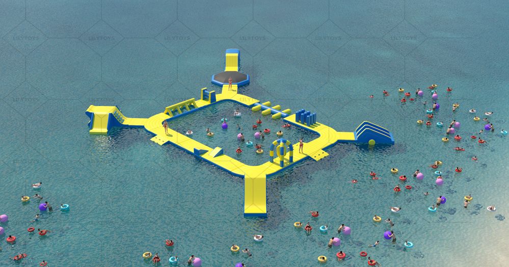 inflatable water park aqua park obstacle for lake