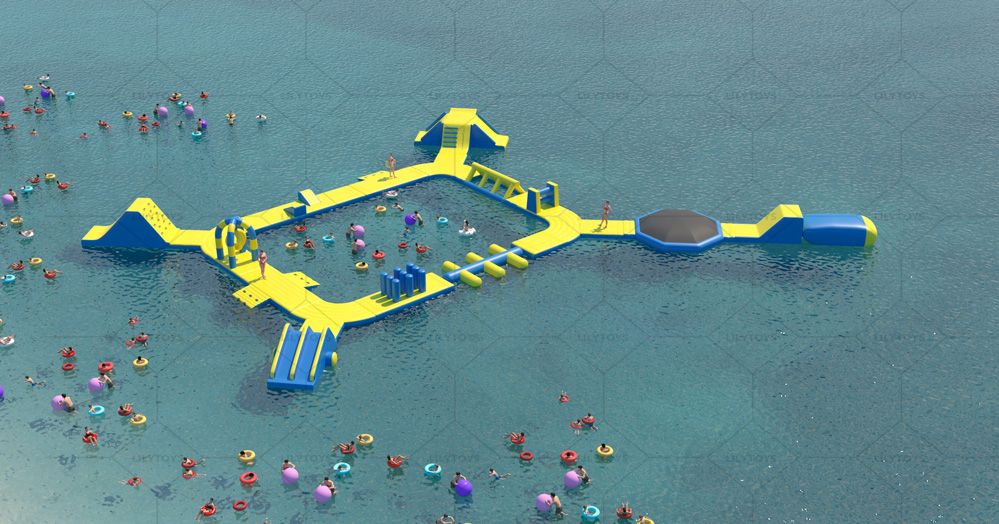 inflatable water park aqua park obstacle for lake