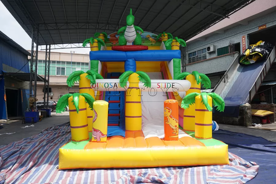 Little Dinosaur Inflatable Dry Slide