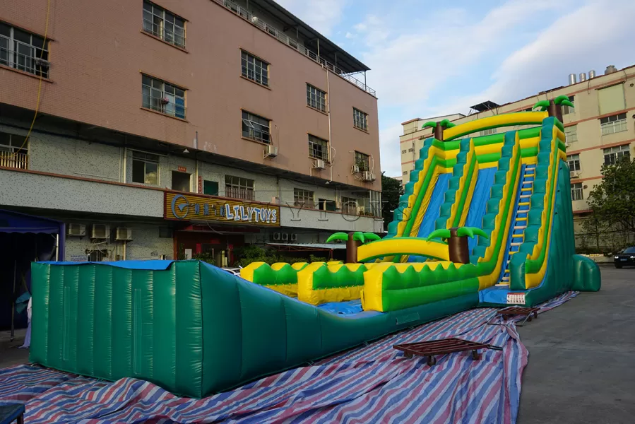 Giant palm tree inflatable water slide for kids and adult