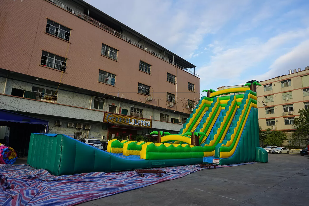 Giant palm tree inflatable water slide for kids and adult