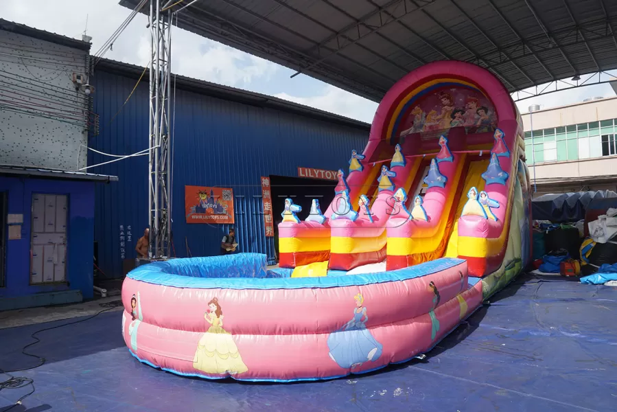 princess inflatable water slide