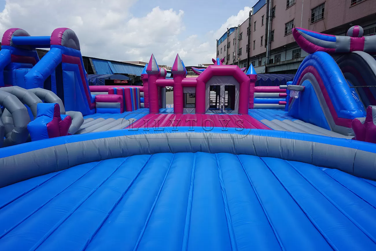 Giant inflatable theme park playground