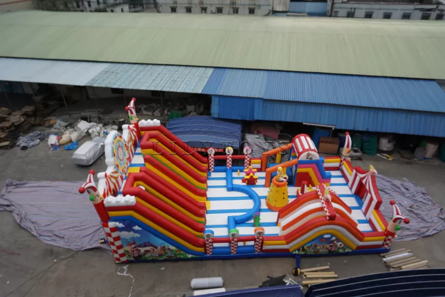 huge inflatable clown slide bounce house for sale