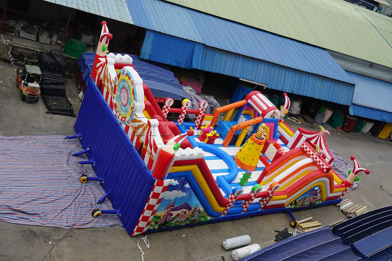 huge inflatable clown slide bounce house for sale