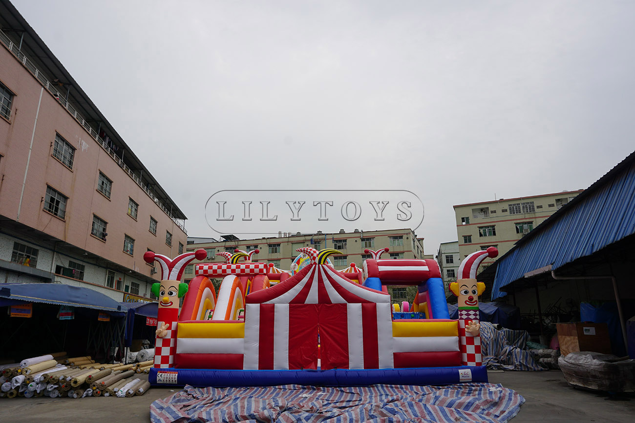 huge inflatable clown slide bounce house for sale