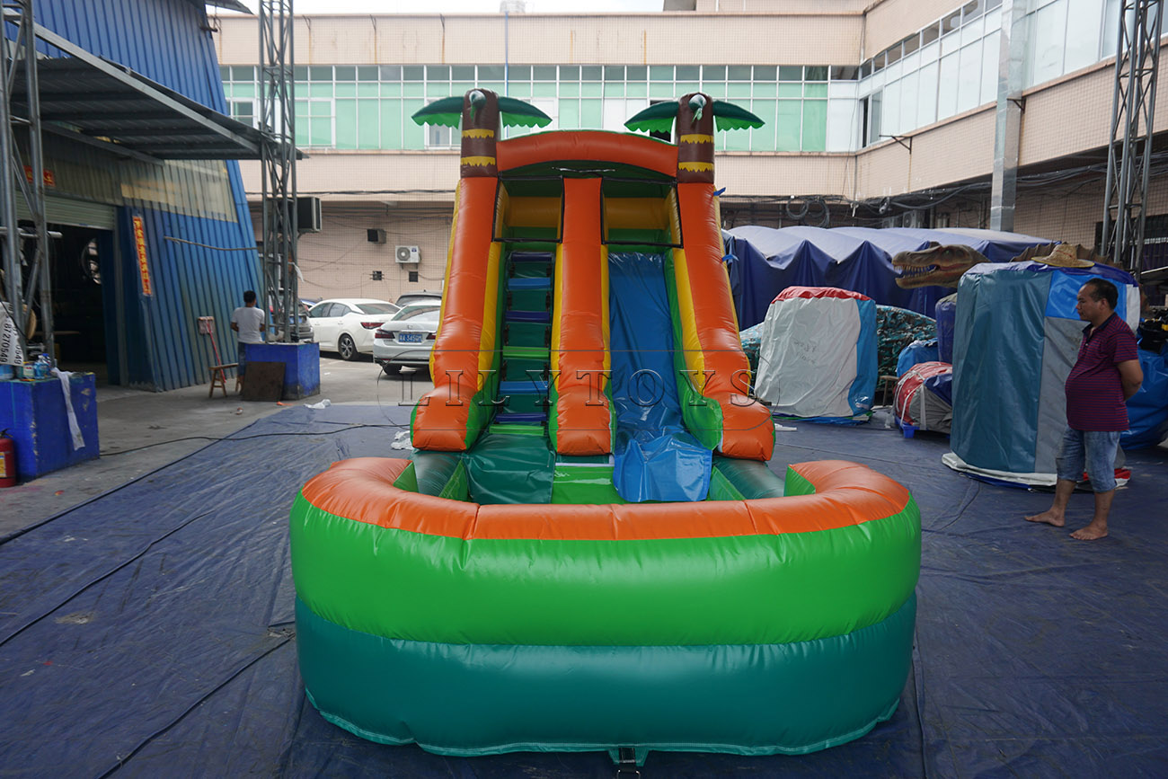 tropical inflatable water slide