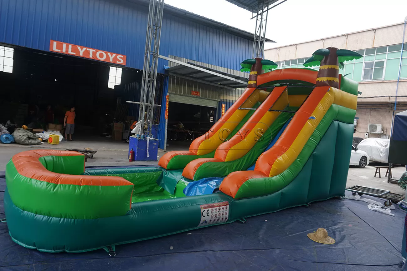 tropical inflatable water slide