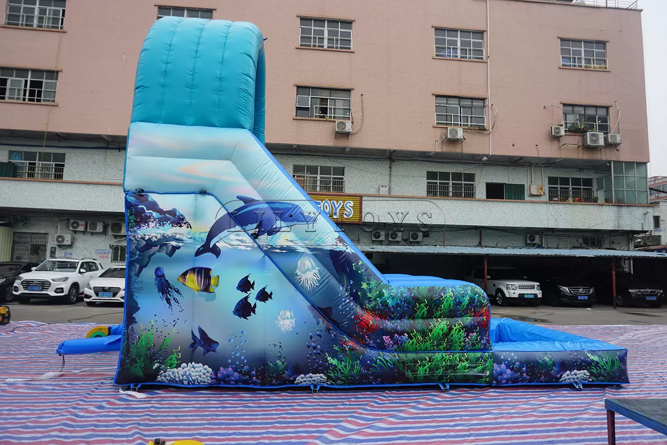 Ocean theme inflatable water slide