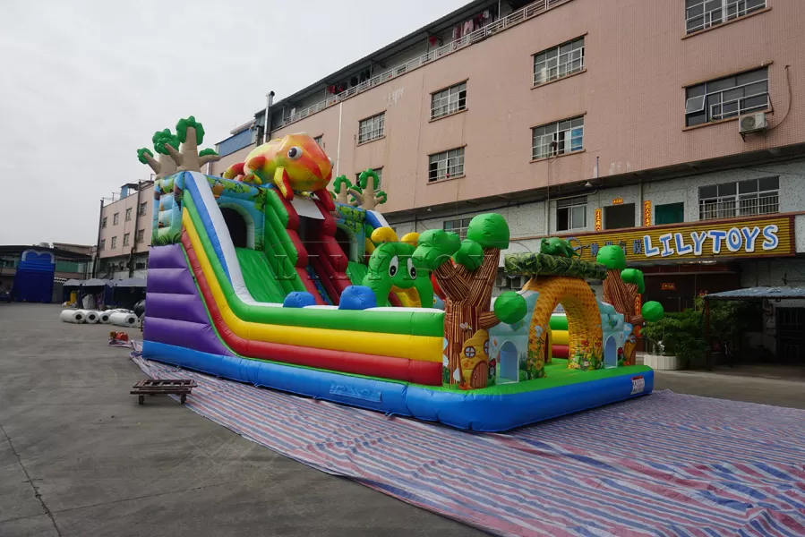inflatable commercial slide frog tree and insect fun city