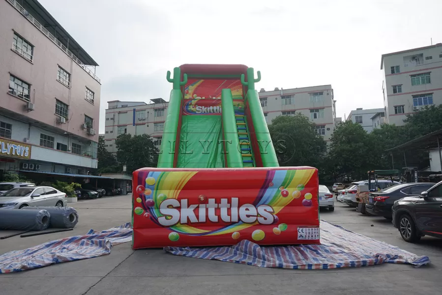 Giant Skittles Inflatable Slide For Sale