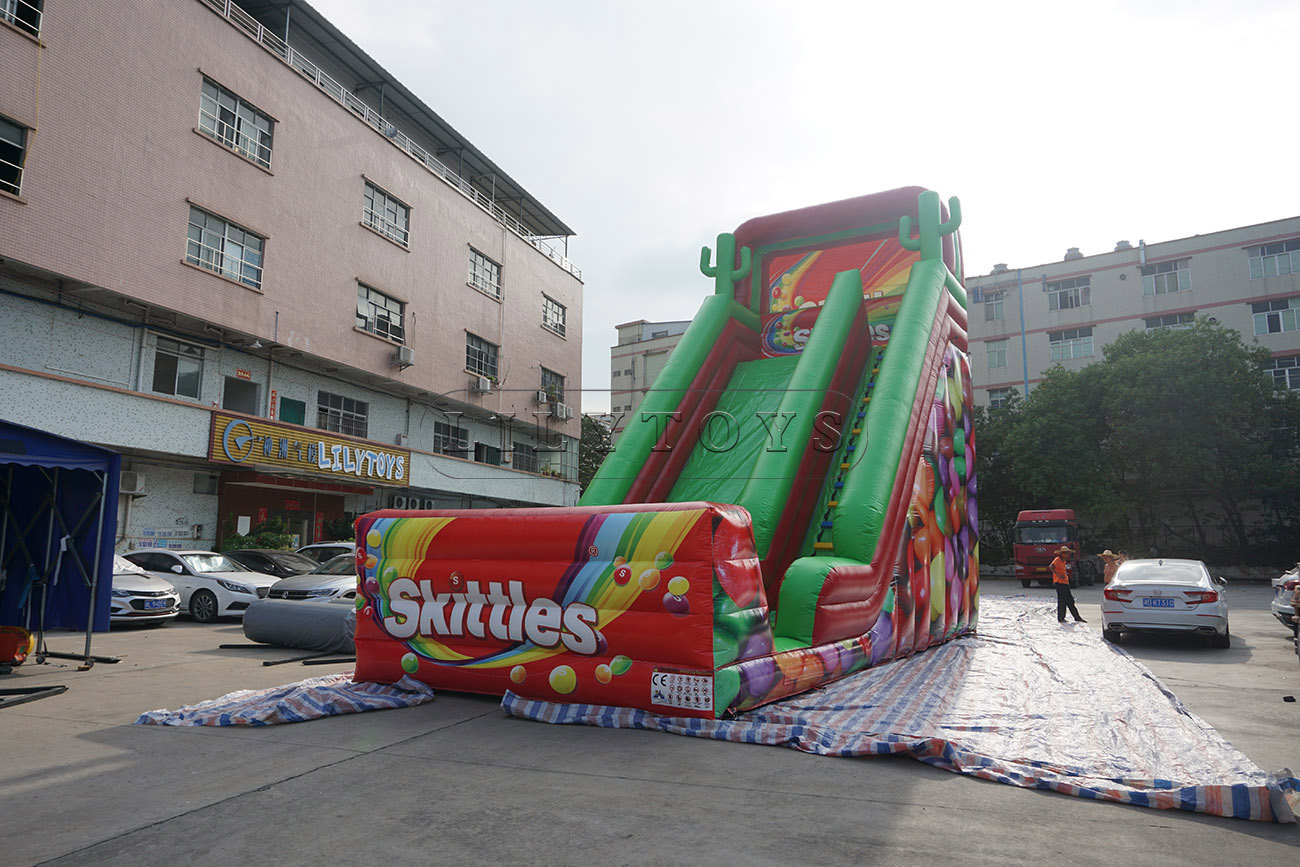 Giant Skittles Inflatable Slide For Sale