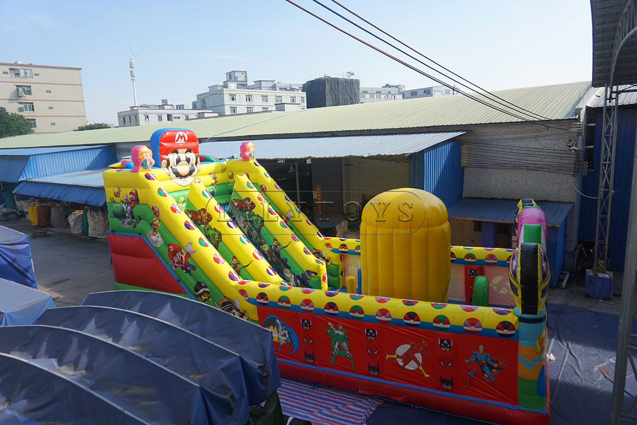 Cartoon character toddler playground inflatable fun city