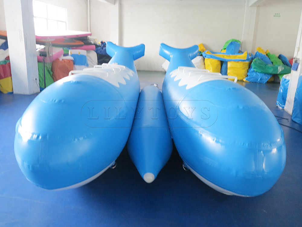 towable inflatable flying jet ski games flying fish tube