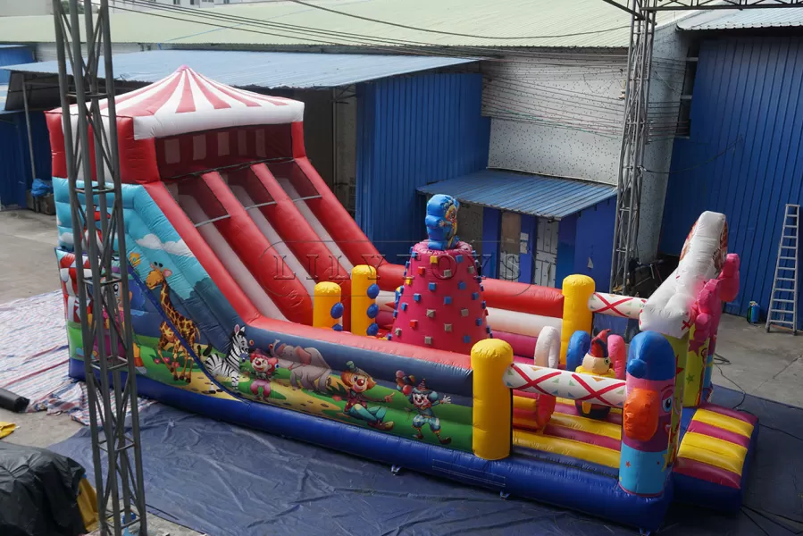 Inflatable sport park for sale clown theme amusement park