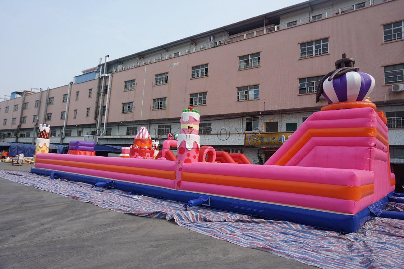Birthday cake inflatable playground bouncy trampoline