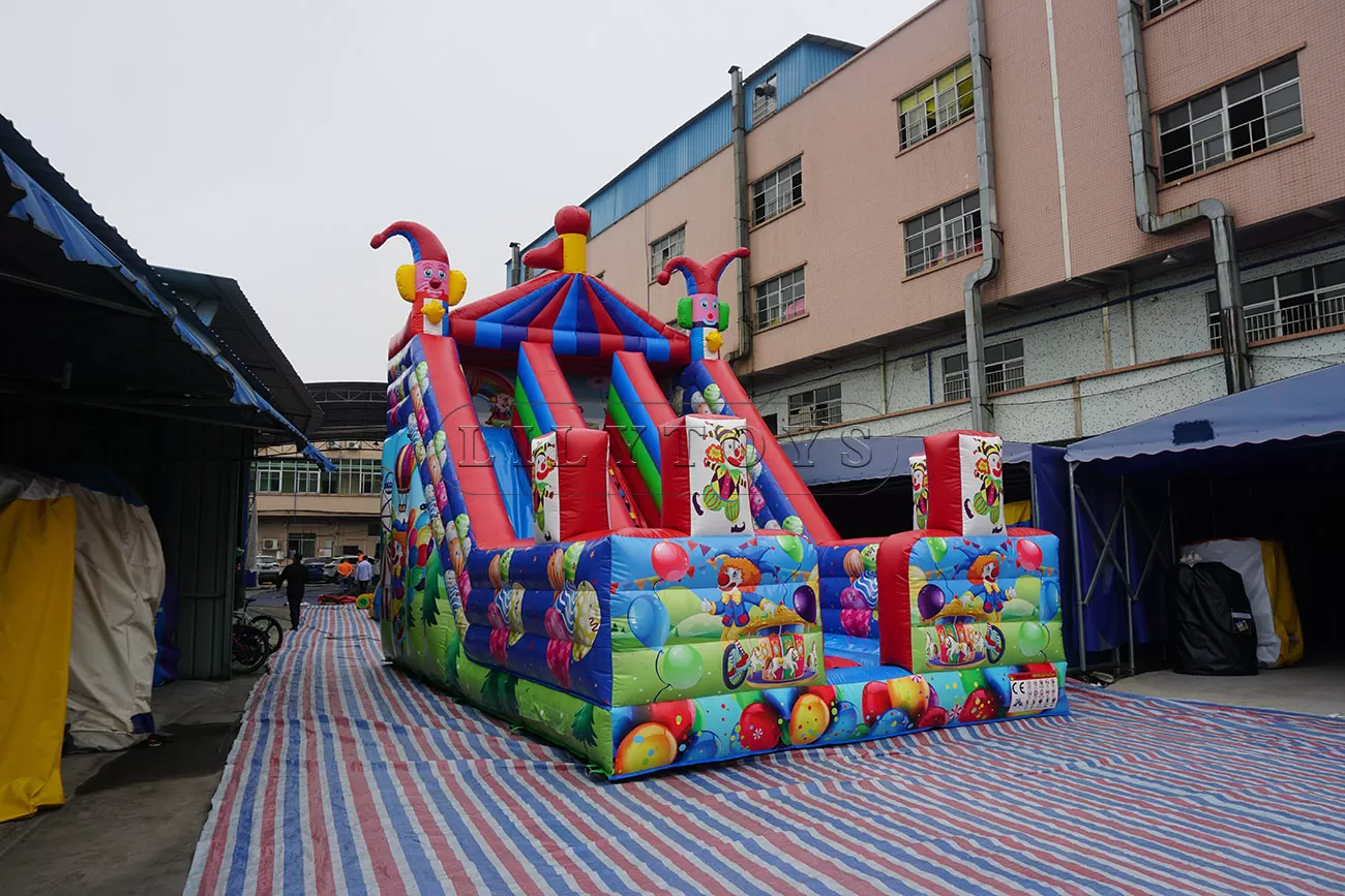 Colorful inflatable slide for kids