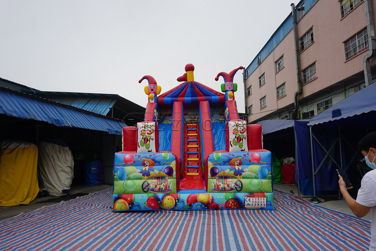 Colorful inflatable slide for kids