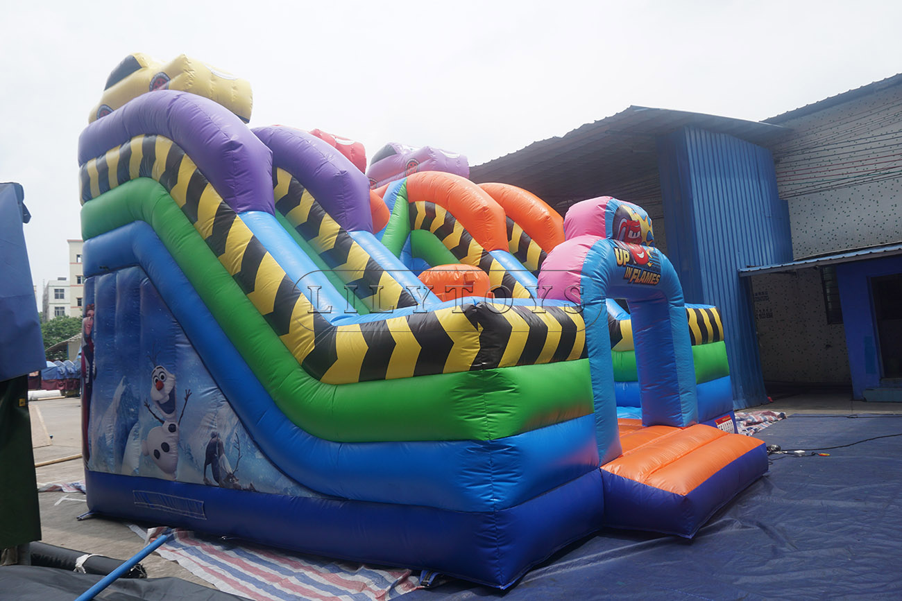 Inflatable bouncy slide for children