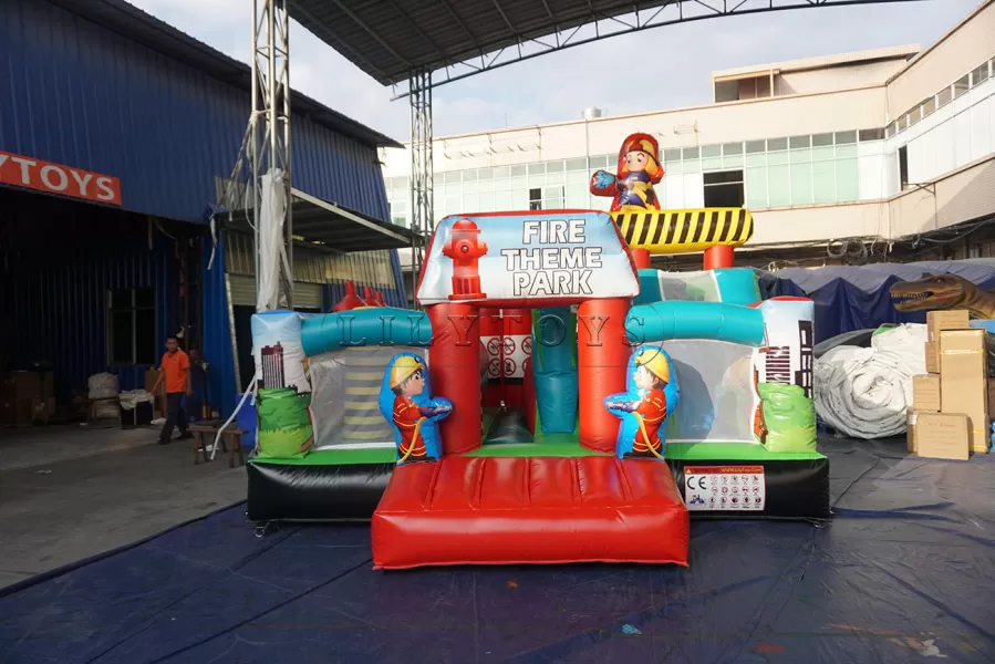 fire theme park inflatable small bounce house jeux gonflable inflatable for sale