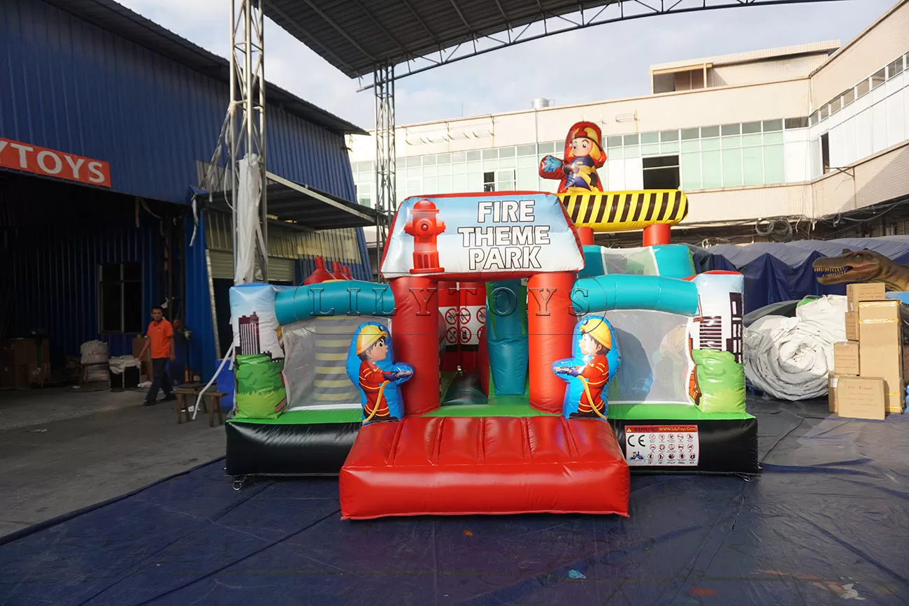 fire theme park inflatable small bounce house jeux gonflable inflatable for sale