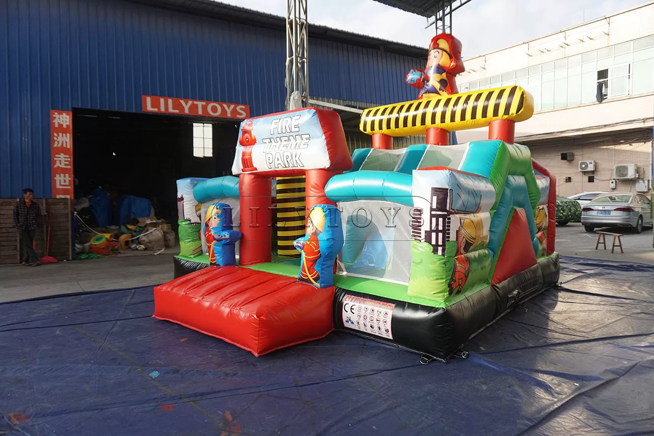 fire theme park inflatable small bounce house jeux gonflable inflatable for sale