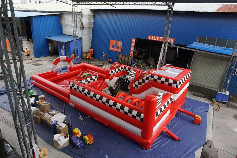 car racing game inflatable park inflatable products