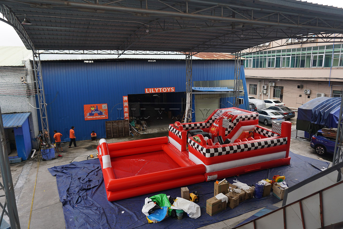 car racing game inflatable park inflatable products