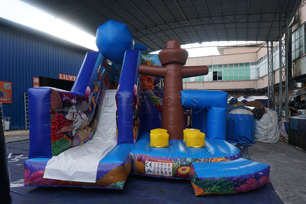 marine park inflatable slide bounce house inflatable bounce with slide