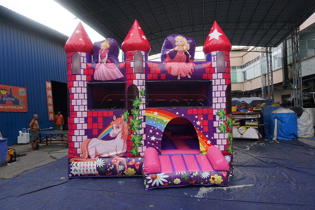 princess castle inflatable castle combo bounce house combo for sale