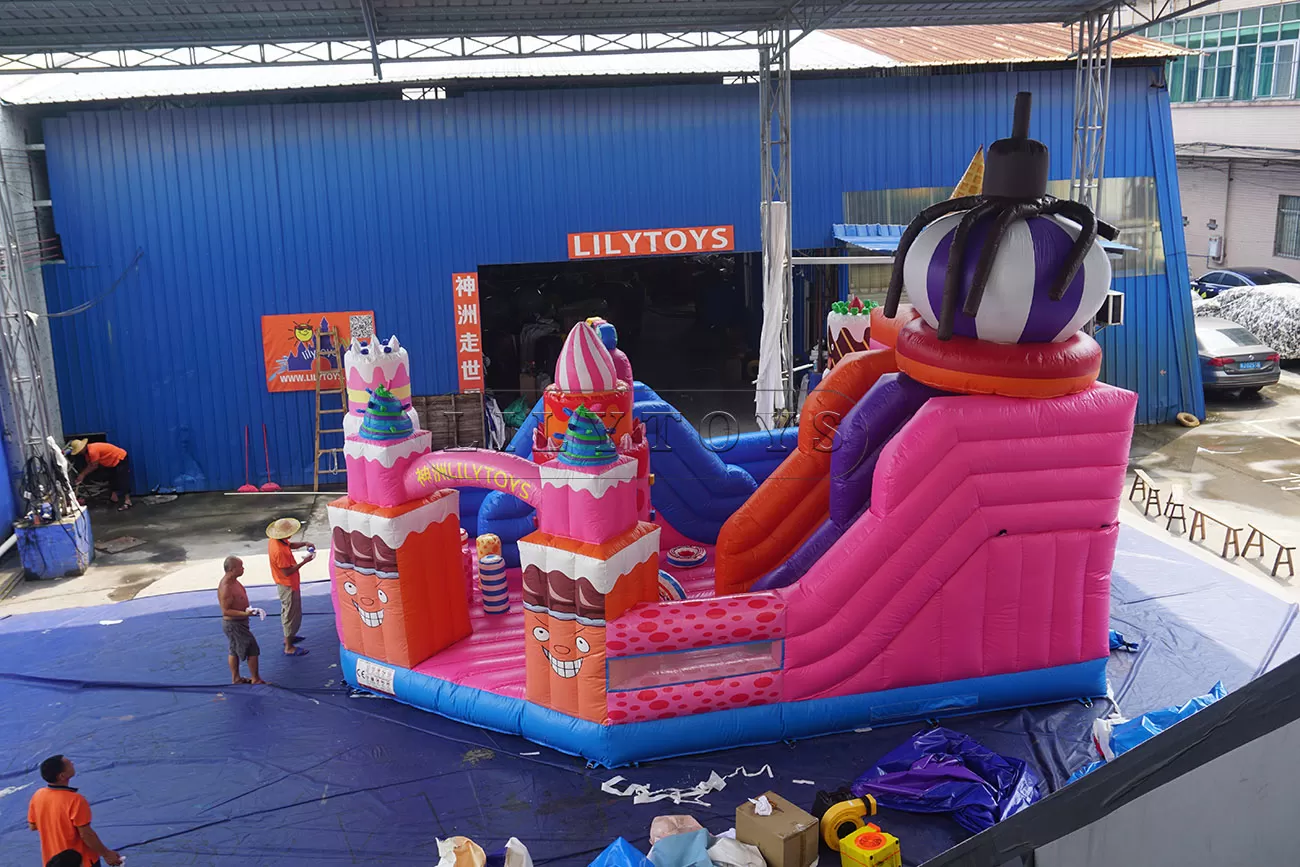 inflatable cake and icescream fun city inflatable trampoline