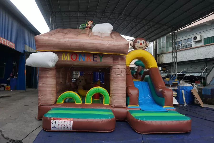 monkey theme inflatable jumping inflatable bounce for sale with factory price