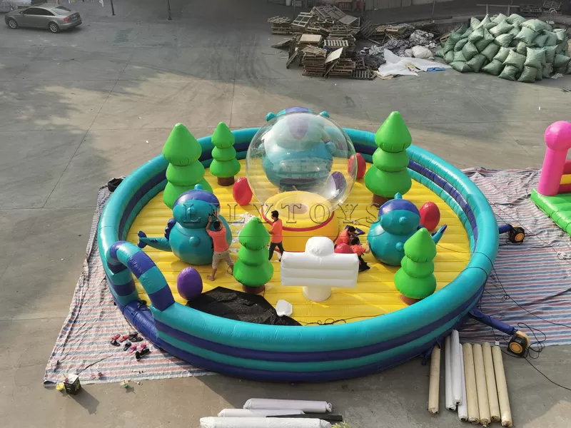 inflatable round mat inflatable tree amusement park