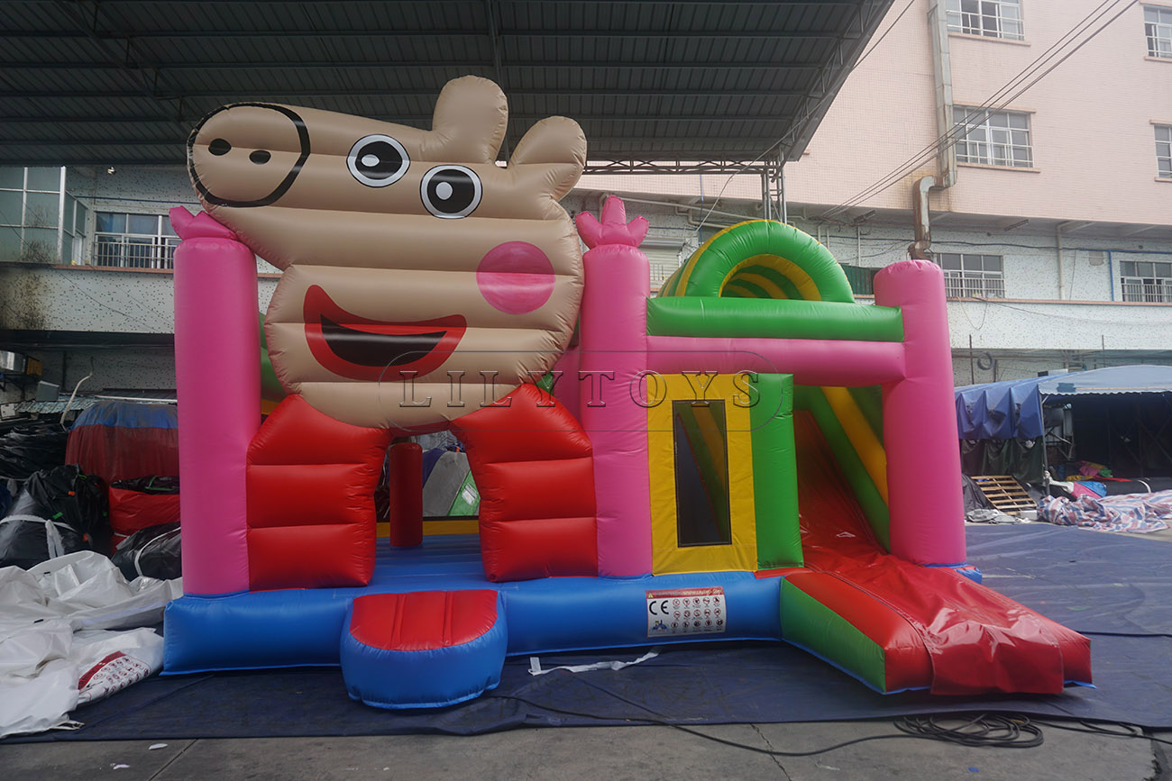 top quality trampoline air inflatable bouncing castle commercial use